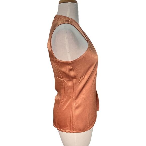 Revolve Lanston Cross Front Halter Top Honey Size XS New With Tag Key Hole Back - Picture 8 of 14